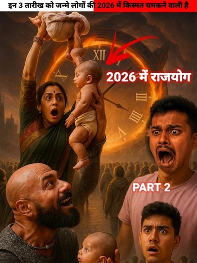 इन 3 तारीख को जन्मे लोगों की 2026 में किस्मत चमकने वाली है Part 2 #viral