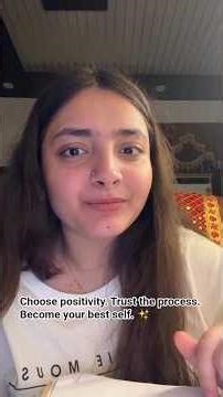 Choose positivity. Trust the process. Become your best self. ✨