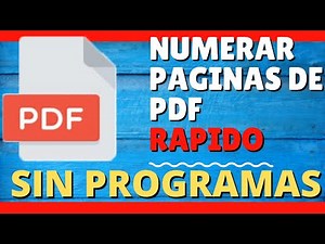 Como PONER NUMERO a las paginas de un PDF [2023] RAPIDO Y FACIL