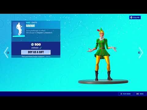 Fortnite Savage Emote Showcase