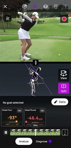 渋野 日向子選手の後方からのドライバーショット