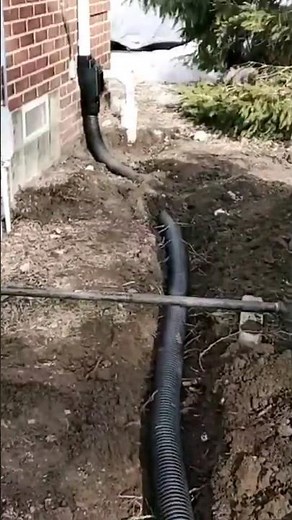 How to Build a NO LEAKS Underground Buried Downspout Line #shorts