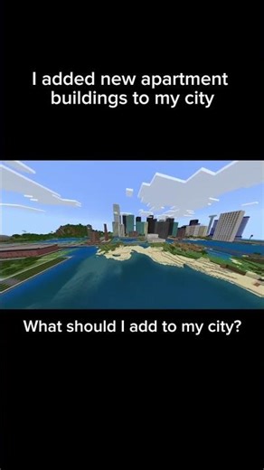 I added new apartment buildings to my city #minecraft #minecraftcity #shorts