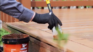 LIQUID RUBBER Polyurethane Deck Coating 1 Gal. 10x Stronger than Paint - Sealant for Pool Decks, Patios, Porches-Smooth Saddle Brown 15043US