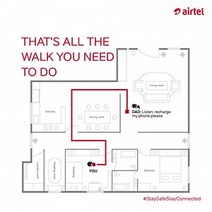 Want your loved ones to stay connected? Make their recharge without moving out. Recharge through the #AirtelThanks app right at home. #StaySafeStayConnected http://bit.ly/2DAN1jh | Airtel India