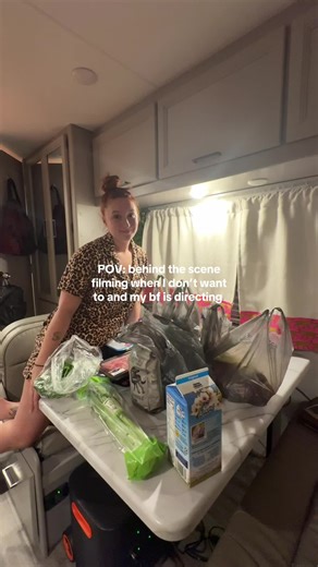 Behind the scenes rv grocery restock😀 was tired, hungry, and in my luteal… #bloopers #behindthescenes #contentcreator #boyfriend #fyp