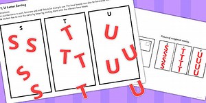 Workstation Pack Letter Sorting Activities Set 3