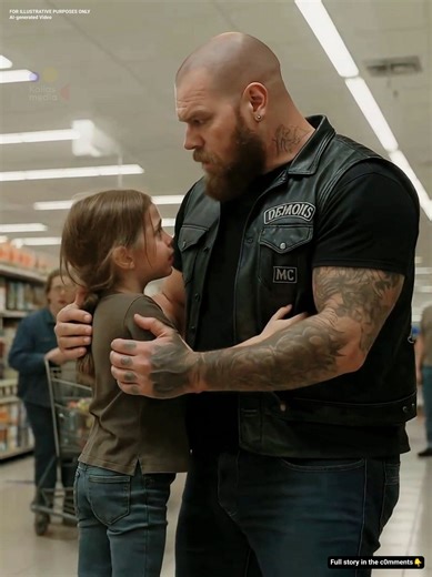 A Mute Girl’s Desperate Run Through Walmart Ended in a Biker’s Arms—And What Happened Next Sh0cked Everyone What started as a simple Tuesday trip to Walmart—just paper towels, milk, cereal—turned into something unforgettable. In the frozen food aisle, I saw a little girl, maybe six, running silently through the crowd. Tears streaked her face, but not a single sound left her lips. She darted between carts until she collided with a man who looked like he belonged in a movie—six and a half feet tal