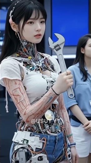 😱 Seriously, is this edible? Humanoid robot is causing a stir! #ai​​ #art​​ #humanoid​​ #robot