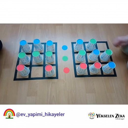 112K views · 338 reactions | PE Home Learning Video 10: Rubik's Cube/Colour Matching  Focus: Coordination & Thinking Skills How: Move the coloured cups so there is 3 of each colour in a row. Extend:  Use least dominant hand  Use feet Visit thepeshed.com for more ideas  A big thank you to @ev_yapimi_hikayeler for sharing this wonderful idea  | The PE Shed | Facebook