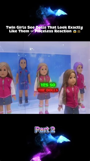 Twin Girls See Dolls That Look Exactly Like Them — Priceless Reaction 😱👯‍♀️ #fyp #usa #twins #cutekids #reactionvideo