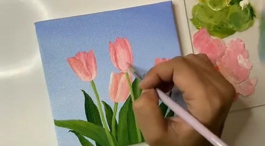 Melukis Bunga Tulip: Ide Lukisan Kanvas Akrilik untuk Pemula