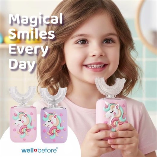 Fun & Gentle Brushing for Kids 🦄 | WellBefore Unicorn Electric Toothbrush