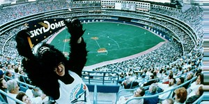 The debut of the SkyDome's retractable roof was like a dispatch from the future of baseball