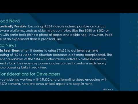 Exploring STM32 and H.264 Compatibility: Can You Encode Video in Real-Time?