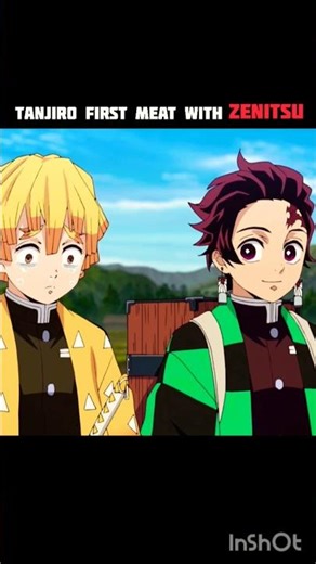 first meet with zenitsu and inosuke ☠️#animeedit