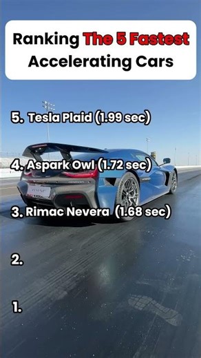 Ranking The 5 Fastest Accelerating Cars