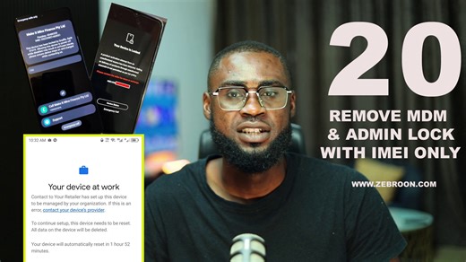 1.8K views · 38 reactions | Episode 20: How to remove MDM/KG/Admin Lock with only IMEI, no software required at zebroon.com | Zebroon Unlock Tool | Facebook