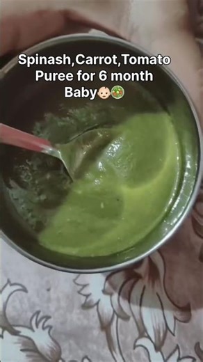 Healthy Spinach, Carrot & Tomato Puree for 6-Month-Olds 🥕🥬