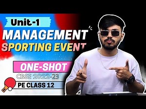 Management of Sporting Events Unit 1 Physical Education Class 12 CBSE BOARD 2023 Sharma gayi Series