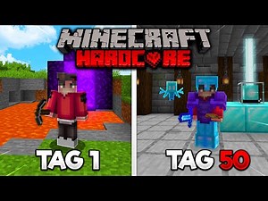 Ich habe 50 TAGE Minecraft HARDCORE überlebt und DAS ist passiert!