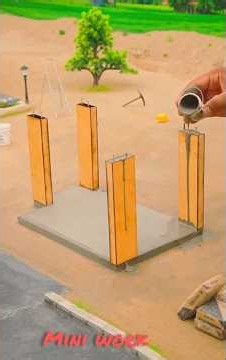 Building a Miniature Shop with Real Bricks & Cement