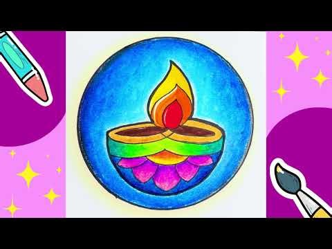 Beautiful Diya Drawings for Diwali | Easy & Creative Lamp Art Ideas