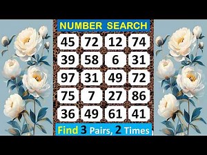 Number Search: How Good Is Your Presence Of Mind? #braingame #memory #puzzle #quiz #mindset -#340