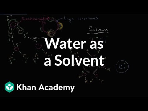 Water as a solvent | Water, acids, and bases | Biology | Khan Academy
