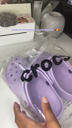 come make a custom pair of Winnie the Pooh bling crocs with me 🐻🍯💜 getting through ypu guys recommendations slowly but surely! Comment other styles you all want to sew down below 💜 This style is now available on my site for order, click the link in bio to shop now 💕💛 Shop is now accepting August order; tutorial on how to order is available in my pinned post 💛 Be sure to take advantage of our back to school sale! Use promo code B2S at checkout for 30% off your entire order #winniethepooh #
