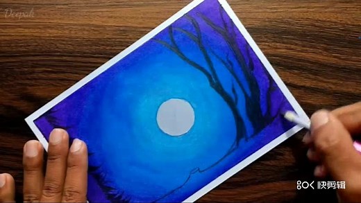 油画棒初学者的梦幻风景 - 手绘过程一步一步你也会的简单教程