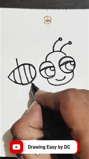 Bee Drawing Easy | Madhumakkhi Ki Drawing Kaise Banaye | honey bee drawing | Simple drawing #shorts