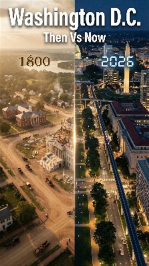 Washington D.C. Then vs Now (1800–2026) | Capital Evolution of a Superpower | USA #timelapse