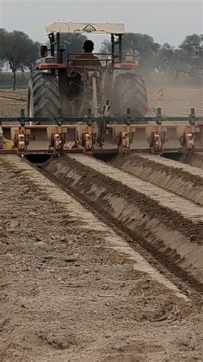 the tractor planter with trellis maze 🌽 seed