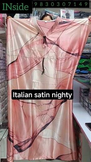 Italian satin nighty💃💃💃#shorts #reels #nighty #insideshop