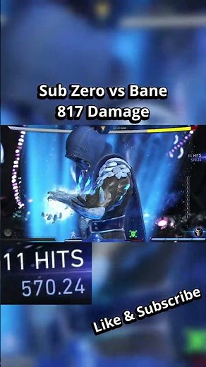Injustice 2 - Sub-Zero vs Bane 817 Damage Combo #injustice2 #fgc