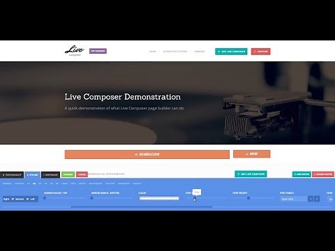 Live Composer WordPress Page Builder - Demonstration