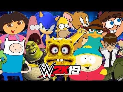CARTOON ROYAL RUMBLE - WWE 2K19 Gameplay