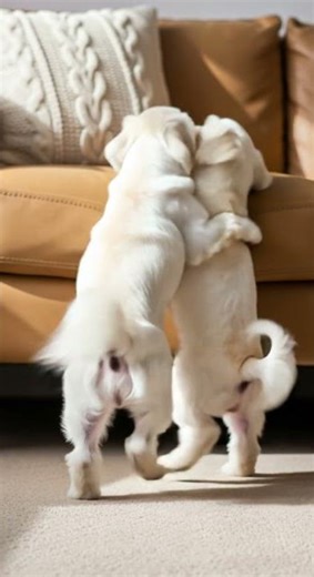 Cute Bichon Frise Puppies Playing on the Sunny Lawn Best Moments #puppies #bichonfrise #cutepets