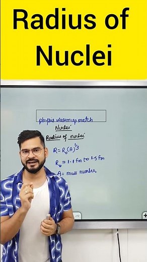 Radius of Nuclei | Nuclei Class 12 Physics | warm-up match with physics Sachin sir
