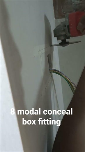 Electrician work # 8 modal conceal box fitting