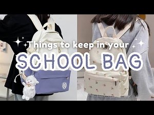 Things to keep in your school bag 🤍