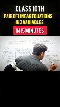 Pair of linear Equations in 2 Variables #class10 #class10maths #shorts #youtubeshorts