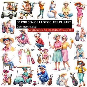 Senior Lady Golfer Clipart Bundle, 30 PNG Golf Woman Clipart, Grandma Golf PNG, Cute Golfer Lady Art, Grandma Golf PNG, 30 Png Golf Art Set - Etsy