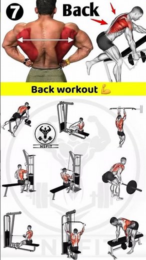 9 back exercises for muscle gain 🔥 #backworkout #musclegain #hometraining