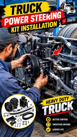Perfect Truck Power Steering Kit Installation 🔥 #Shorts