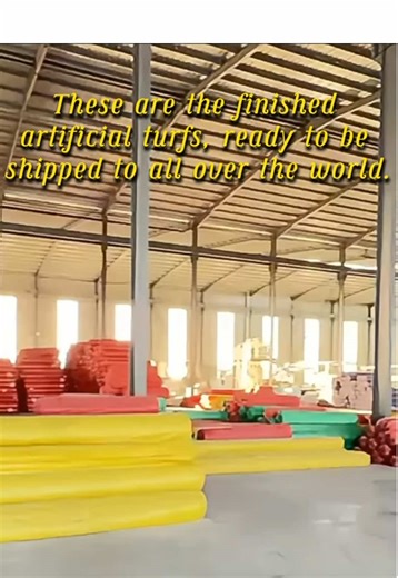 These are the finished artificial turfs, ready to be shipped to all over the world.#artificialturf #artificialgrass #turf #grass #lawn