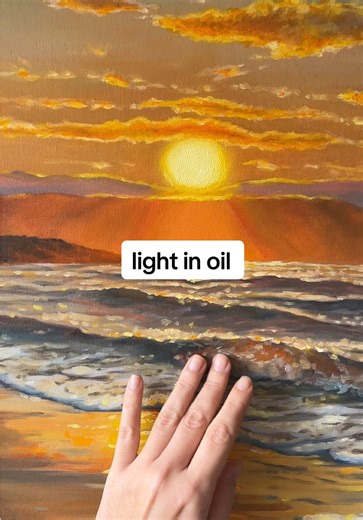 The main feature of my paintings is that they glow from within 🌅 #originalart #commissionsopen #seascapepainting #originalpainting #oiloncanvas