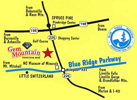 Location | Spruce Pine, NC | Gemstone Mining | Gem Mountain