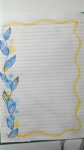 Aesthetic Leaf Border Design for Projects 🌿✨ #youtubeshorts #shorts